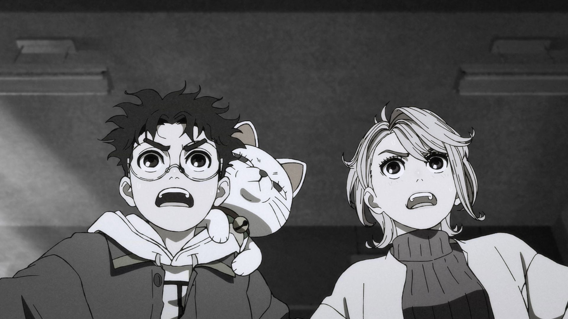 Okarun, Aira, and Turbo Granny as they face the tulpas (Image via Science SARU)