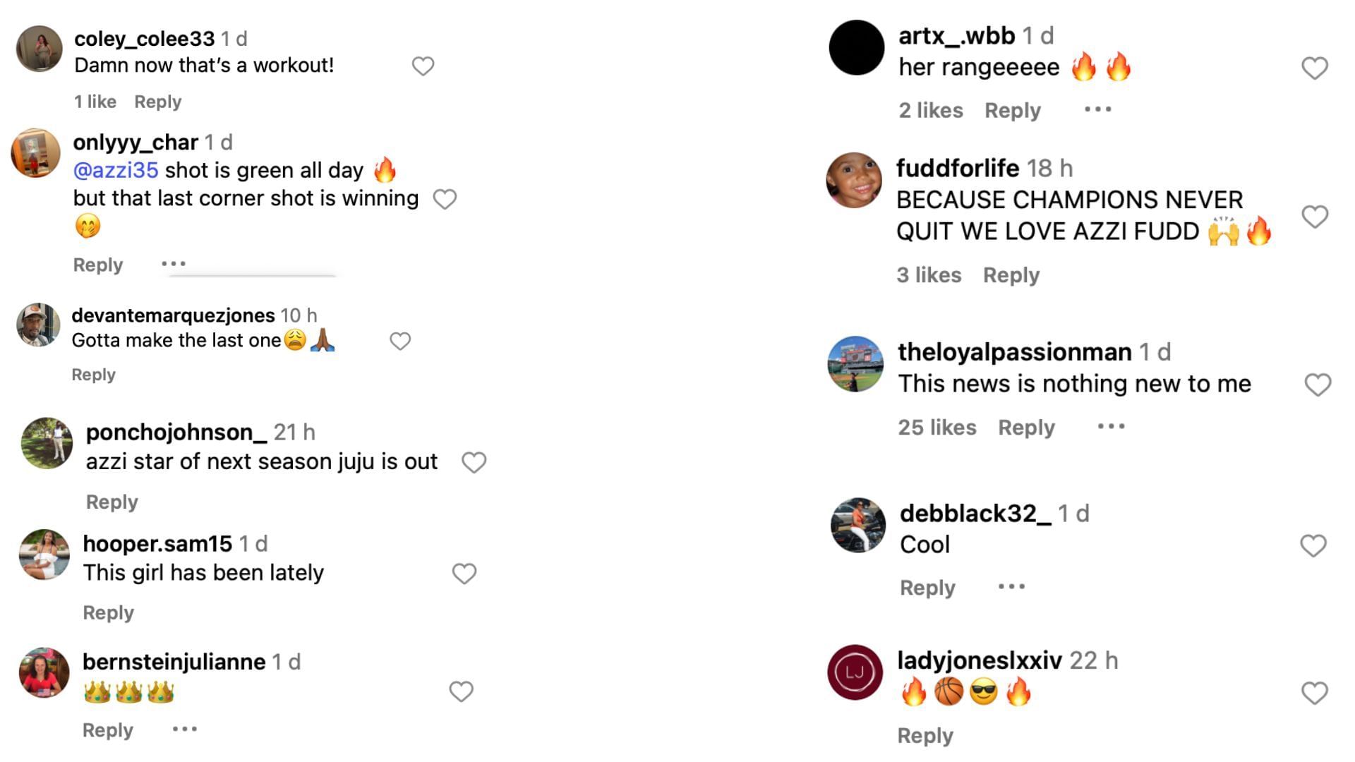 College hoops fans react as Azzi Fudd assists Stephen Curry at Curry Camp - Image source: Instagram/overtimewbb