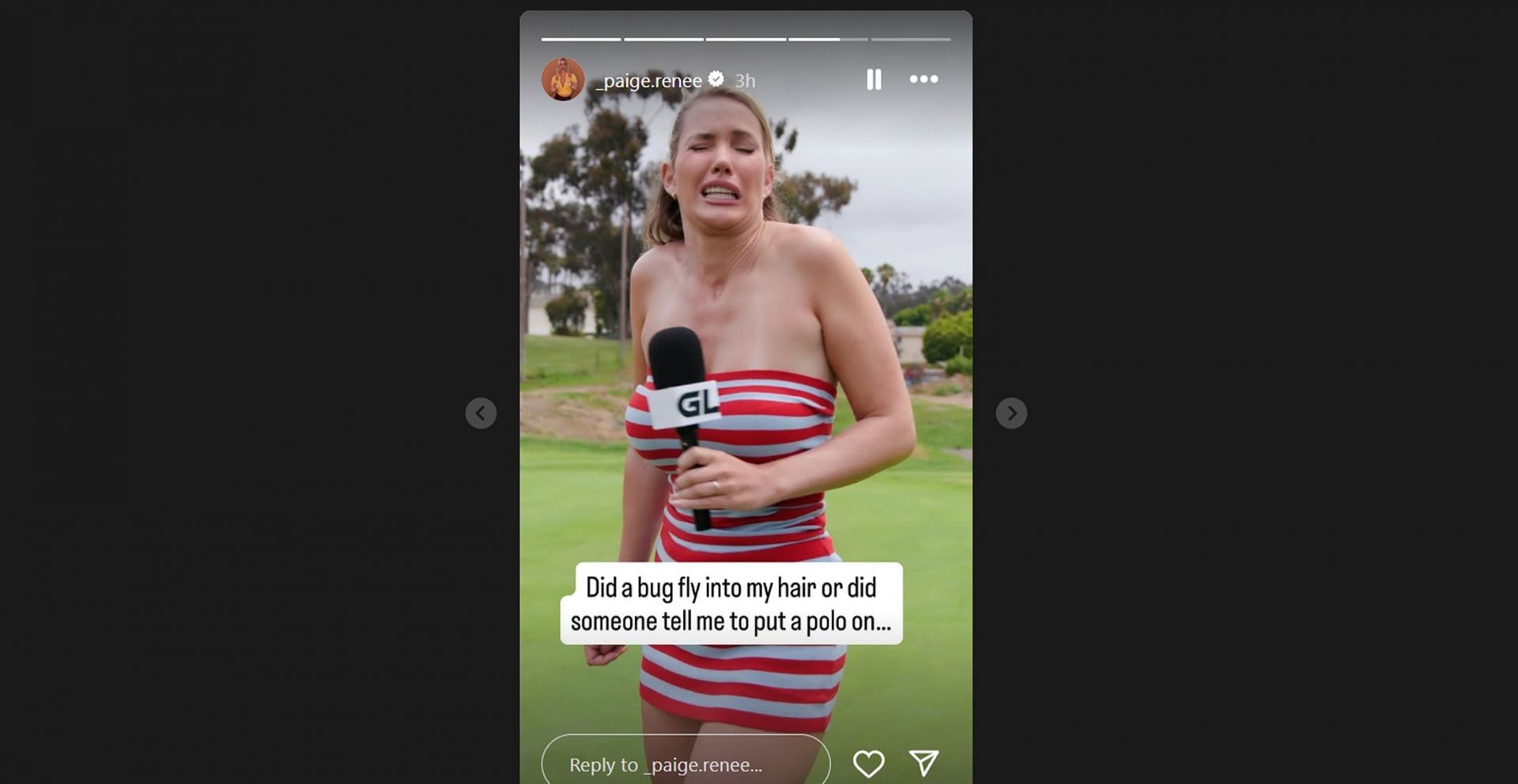 Still from Paige Spiranac&#039;s Instagram story/@_paige.renee