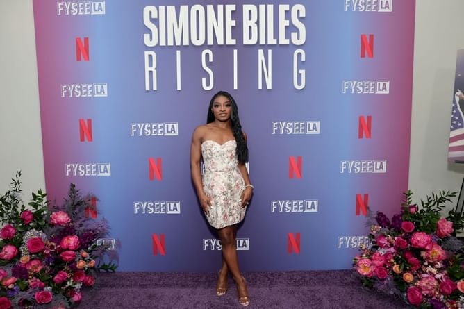 Simone Biles expresses disbelief in having her own Netflix series while getting emotional over customised menu