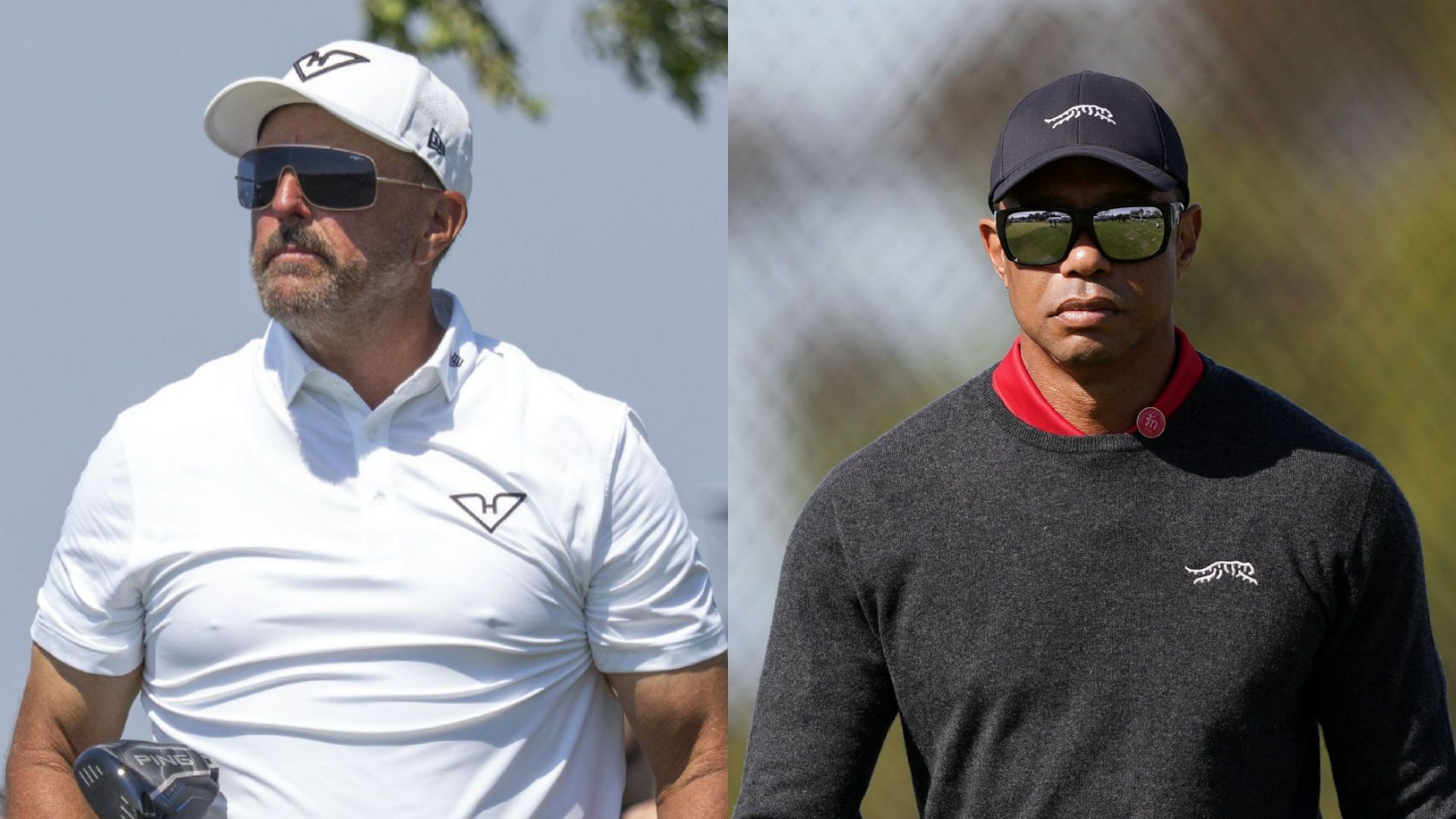 Phil Mickelson (on the left) and Tiger Woods (on the right) / Source: Getty Images