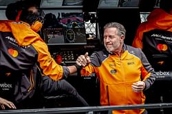 Zak Brown answers pressing Indy 500 question after celebrating McLaren 1-2 at F1 Hungarian GP