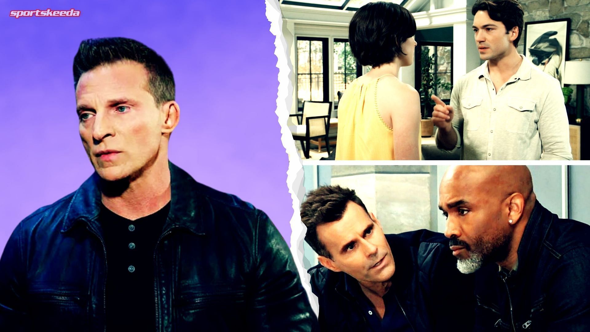Clockwise from left, Jason, Willow, Michael, Curtis and Drew on General Hospital (Custom edit by Sportskeeda, Original images via ABC Network)