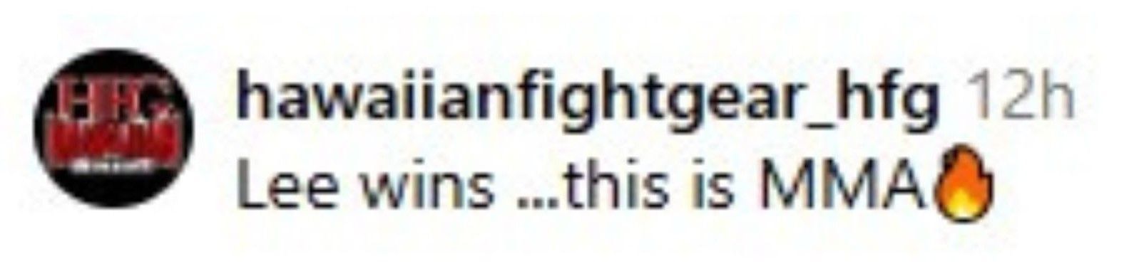 Adrian Lee because it is MMA