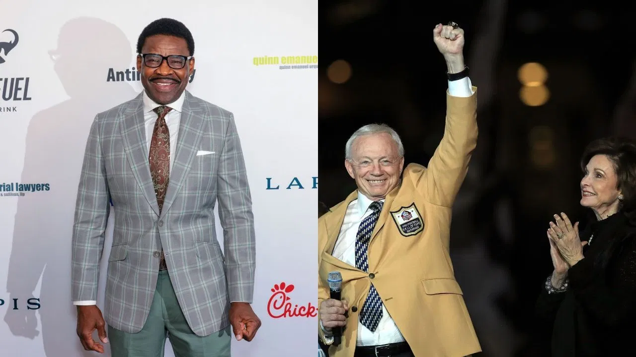 &quot;Jerry Jones look like 3rd wheel&quot; - NFL fans react as Michael Irvin reunites with Cowboys owner