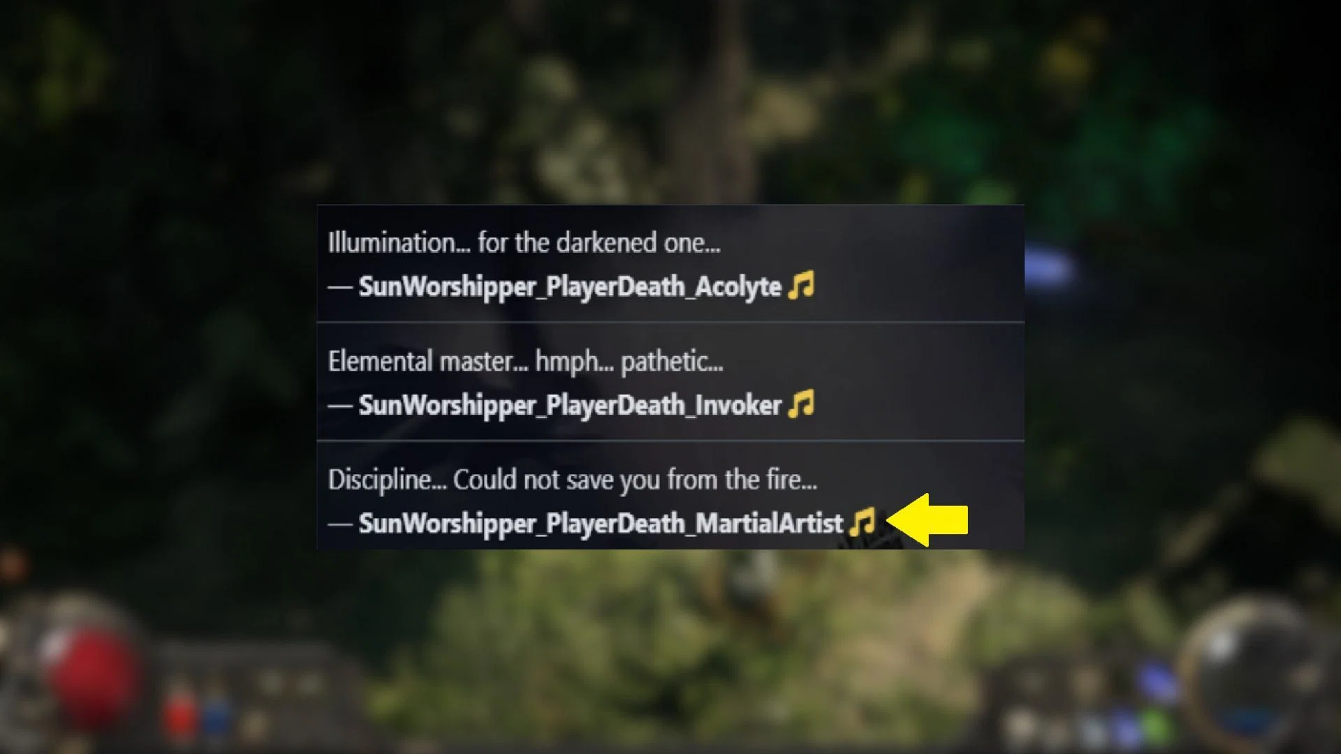Martial Artist datamined voice line along with other Monk Ascendancies (Image via Grinding Gear Games || Reddit/u/StalksYouEverywhere)