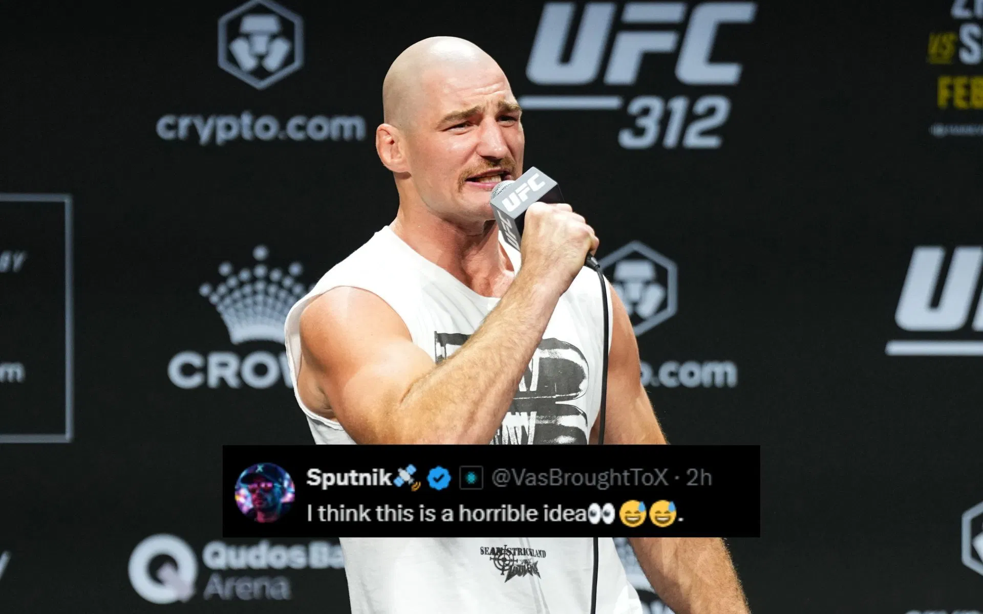 Fans react to HSTikkyTokky calling out Sean Strickland. [Image courtesy: Getty]