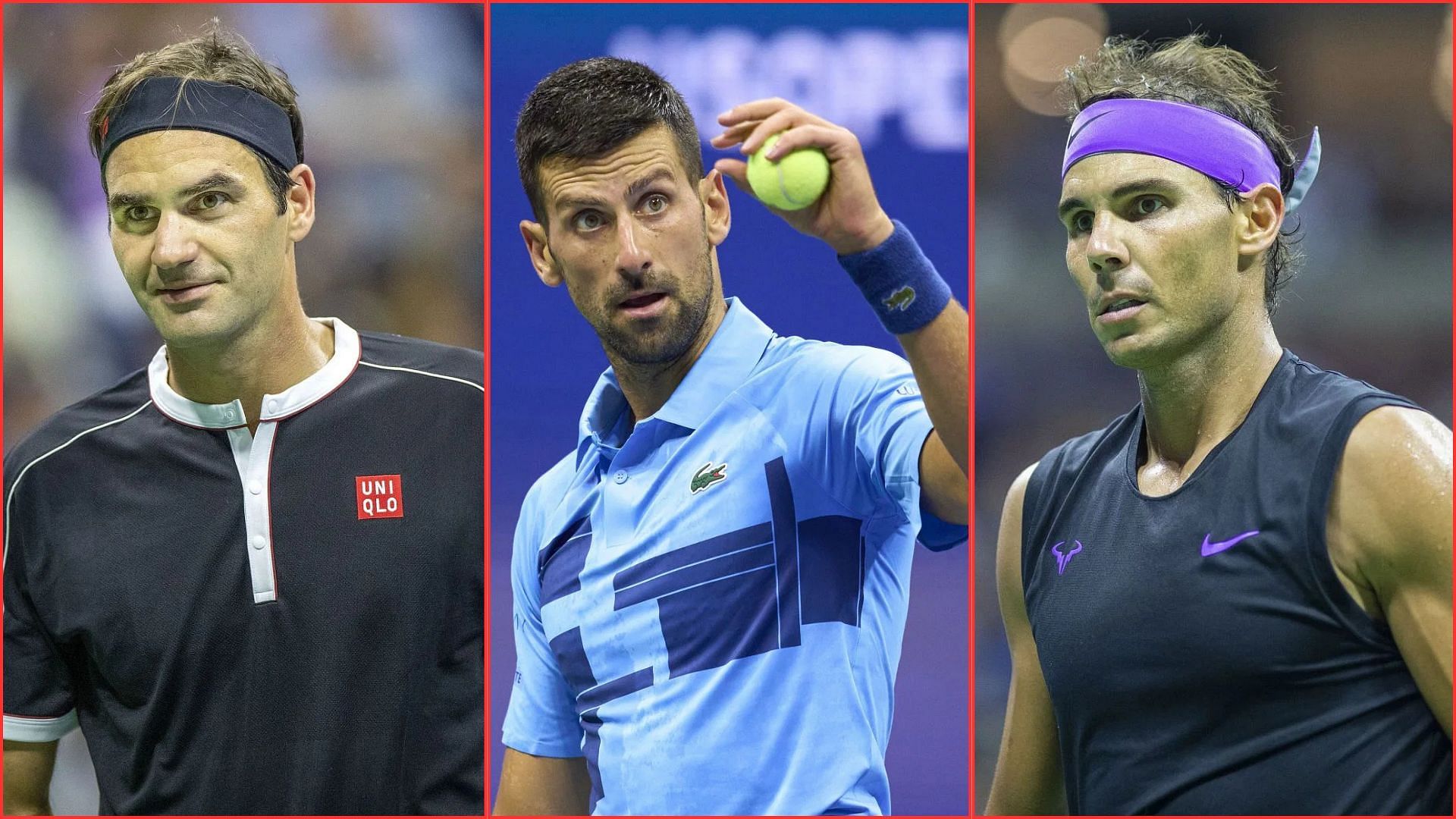 (L-R) Roger Federer, Novak Djokovic, Rafael Nadal | Getty