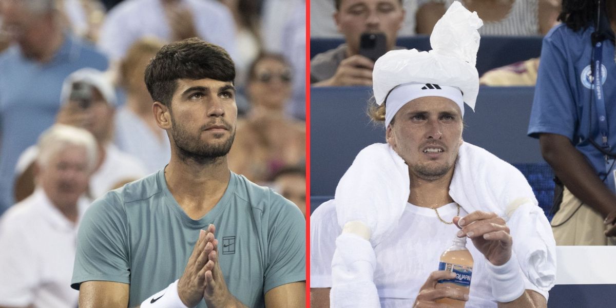 Carlos Alcaraz (left), Alexander Zverev (right), Sources: Getty