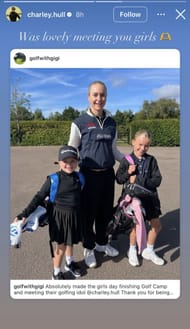 Image via Charley Hull’s Instagram Story _ Source: Instagram/@charley.hull