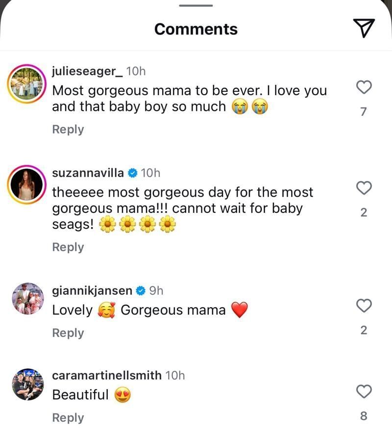 Corey Seager&#039;s wife Madisyn shares baby shower moments post, MLB wives react(via Instagram)