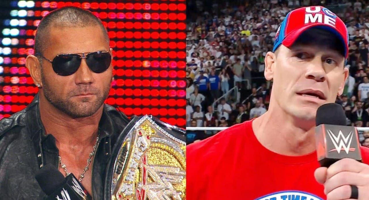 Batista (left), John Cena (right). [Image credits: wwe.com]