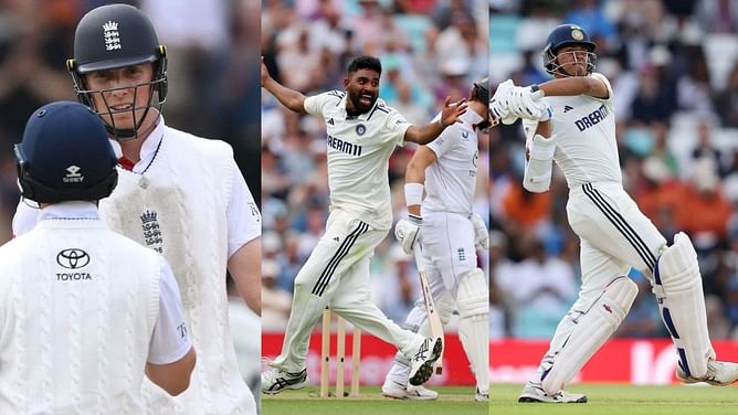 IND vs ENG: ओवल टेस्ट के दूसरे दिन गेंदबाजों का रहा बोलबाला, इंग्लैंड ने गंवाया बड़ी बढ़त का मौका; दूसरी पारी में जायसवाल का पचासा