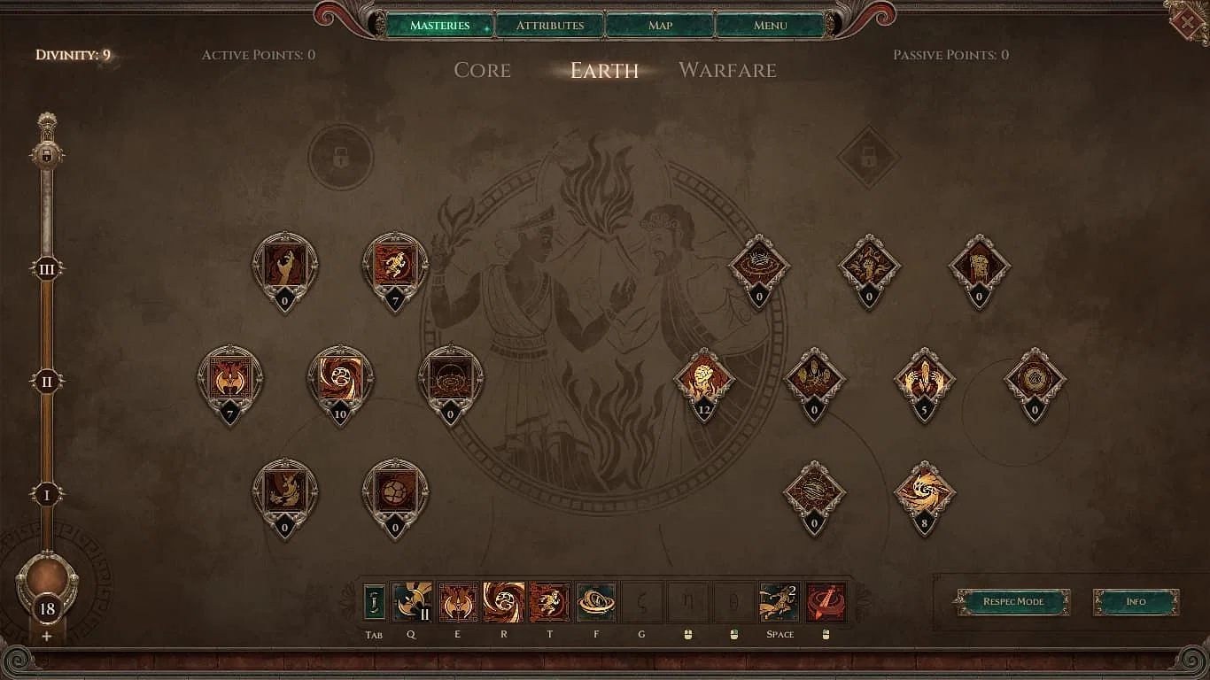 Earth Skill tree at lvl 19 (Image via THQ Nordic)