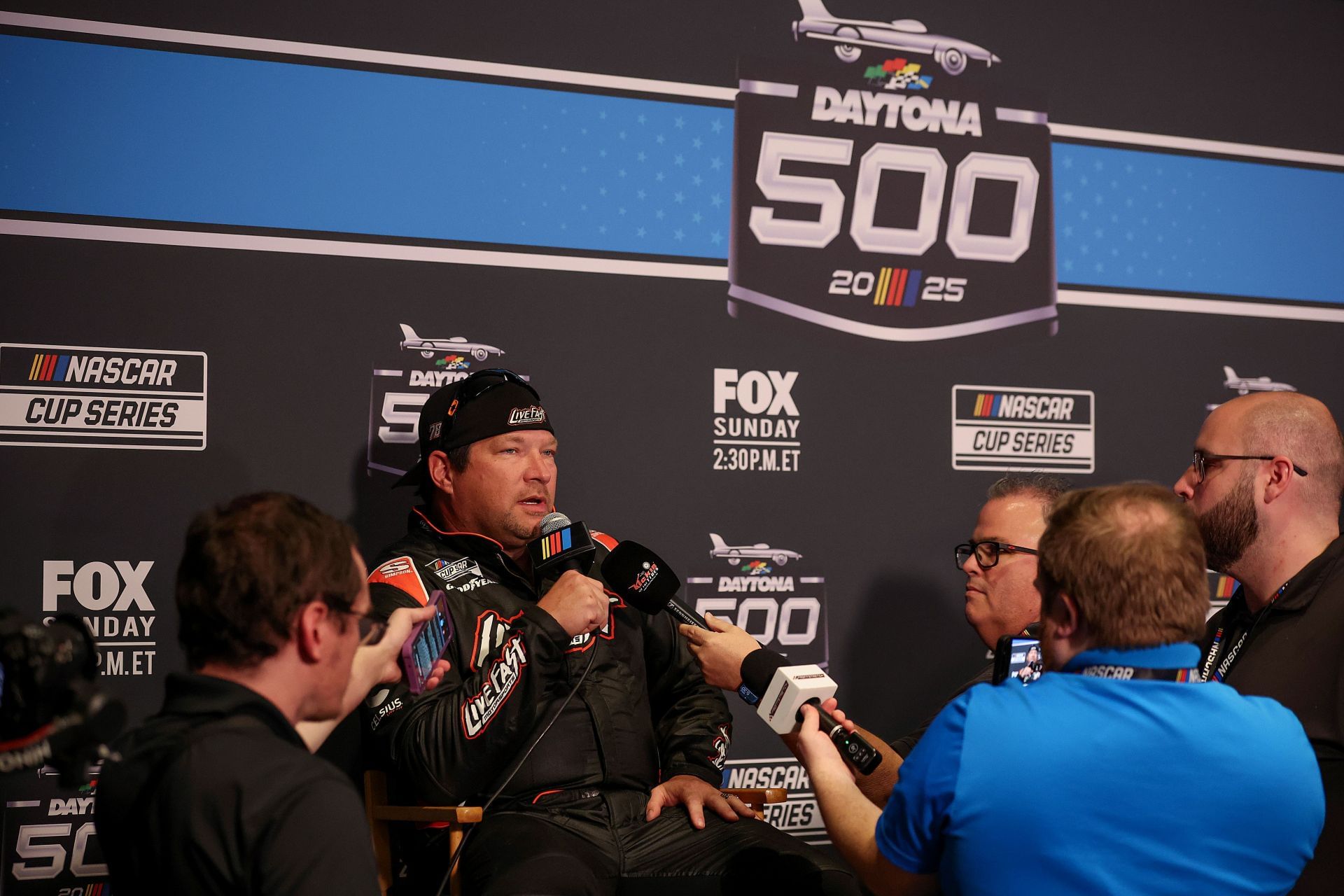 BJ McLeod during Media Day for the NASCAR Daytona 500. Source: Getty