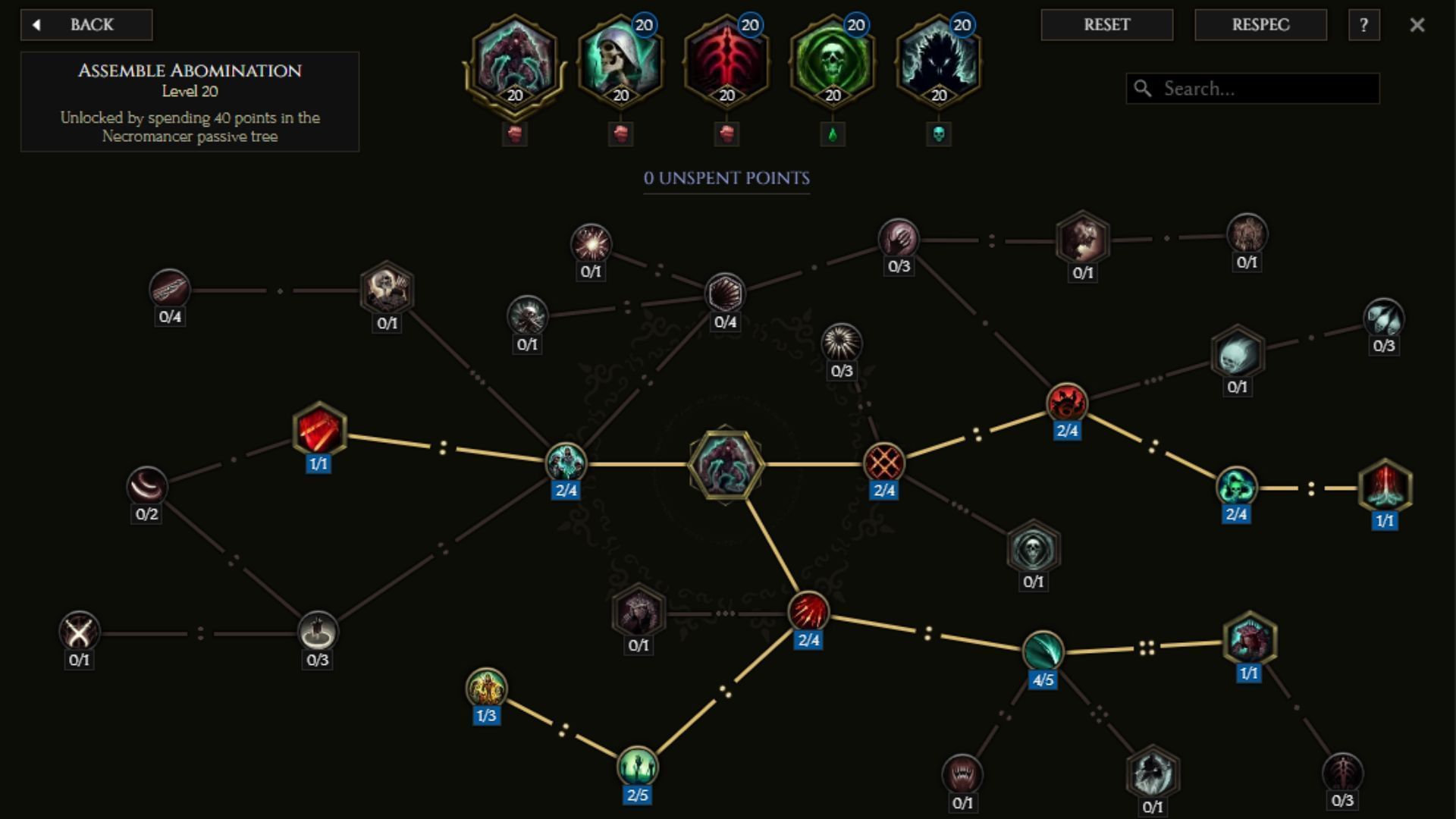 Abomination passives (Image via EHG || LE Tools)