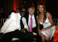 From L to R: Sean Diddy Combs, Donald Trump, and Melania Trump (Image via Getty Images)