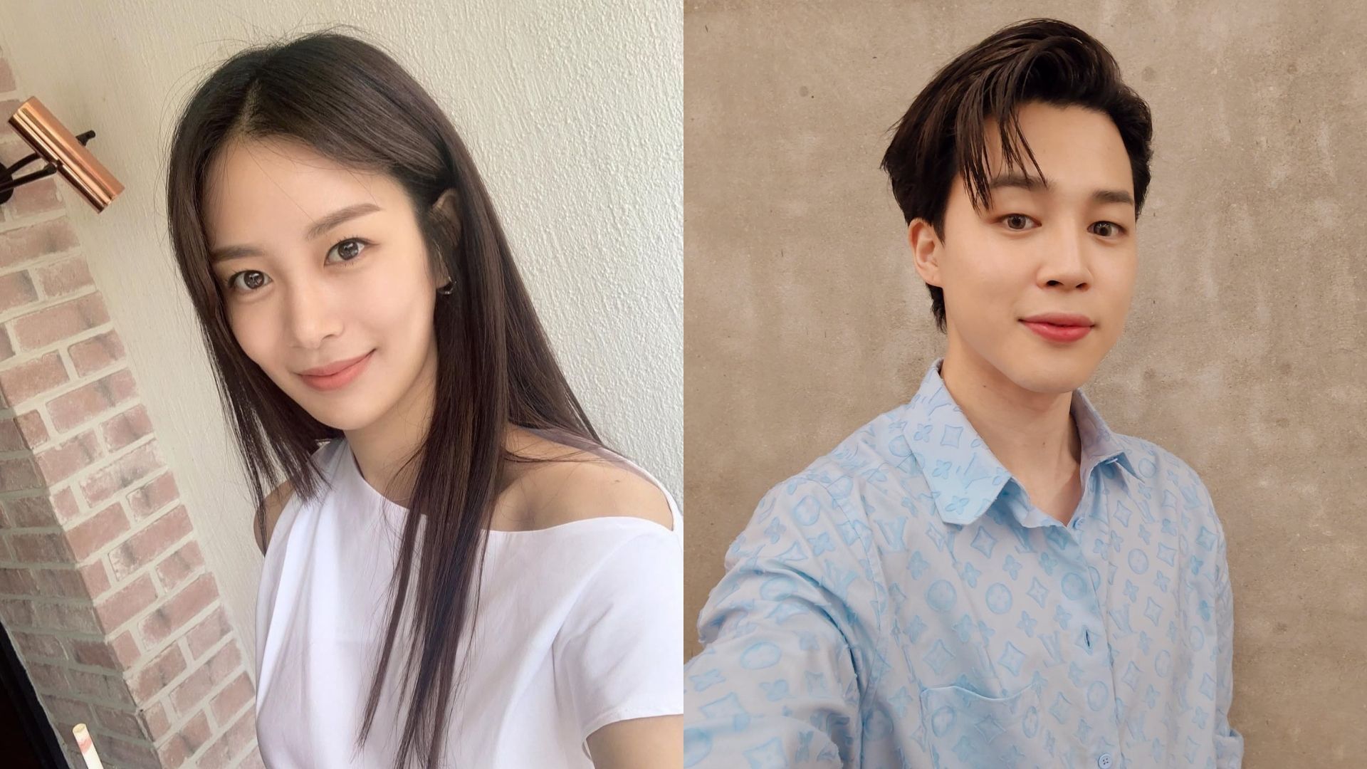 BTS&#039; Jimin and Song Da-eun (Image via X/@BTS_twt, @da.eun.da.eun)
