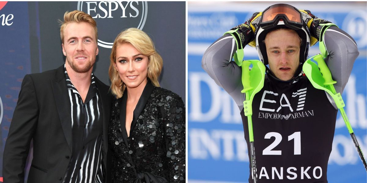 Mikaela Shiffrin and fiance Aleksander Kilde (L) and Rasmus Windingstad (R). PHOTO: Getty Images