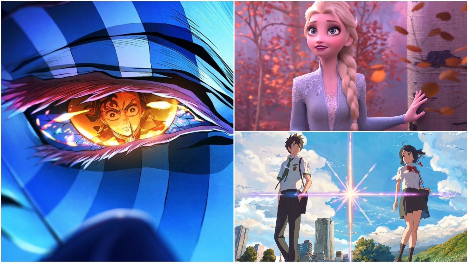 Demon Slayer Infinity Castle movie overtakes Frozen and Your Name to set yet another box office record (Images via Ufotable/Disney/CoMix Wave)