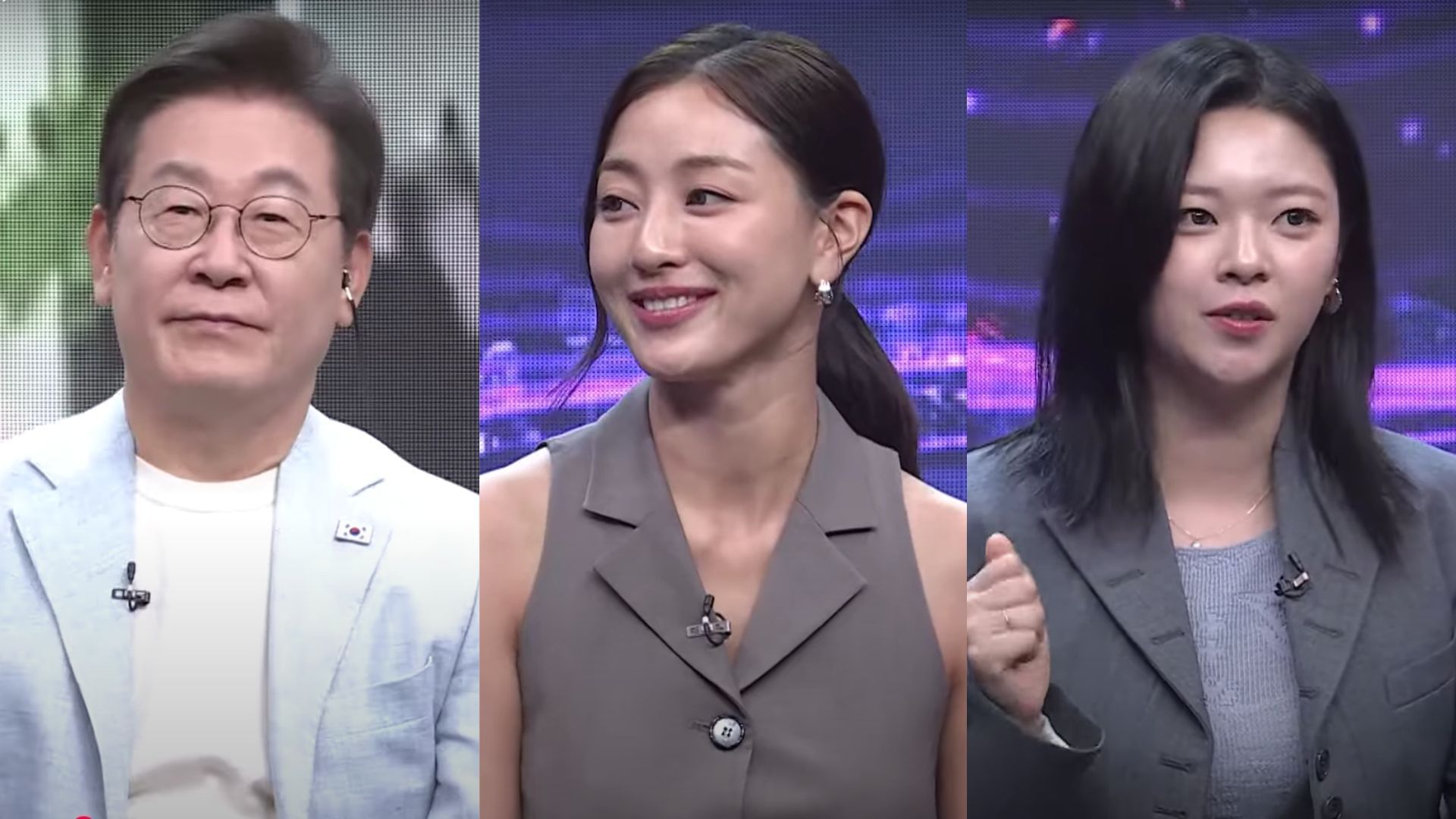 Jihyo and Jeongyeon of TWICE receive praise from the South Korean president (Images via Arirang TV)
