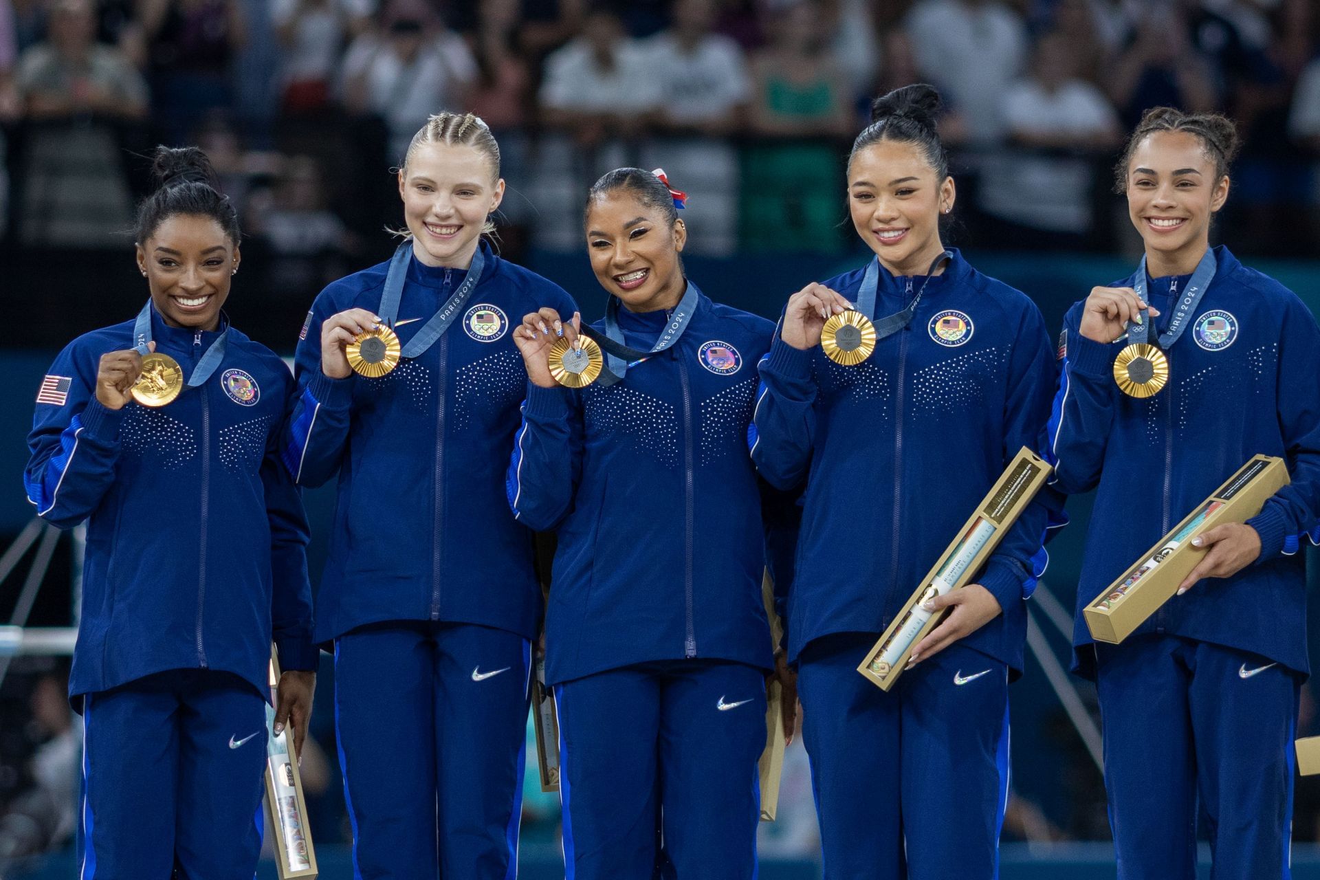 Lee and Rivera alongside Team USA at Paris 2024 - Source: Getty