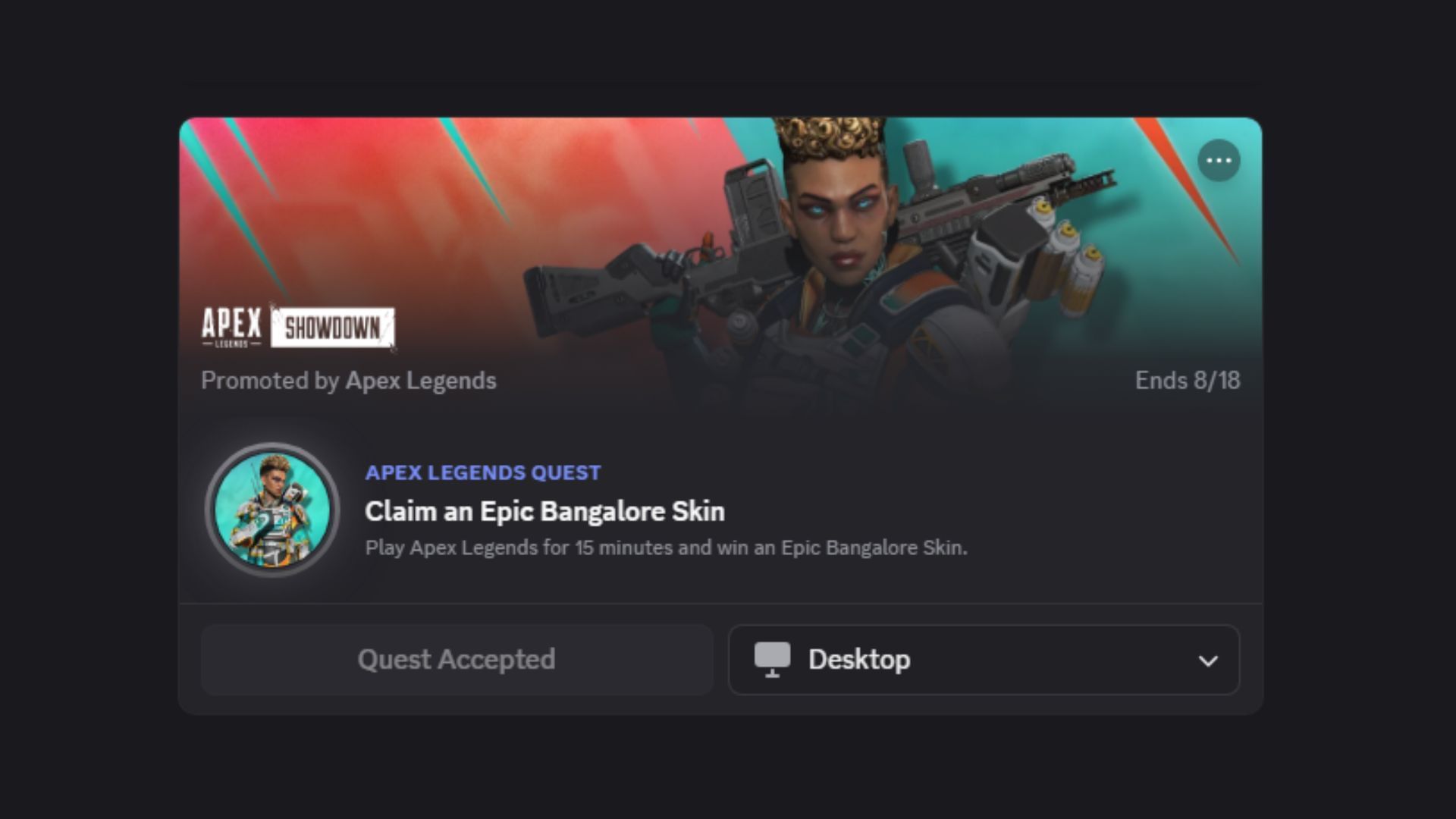 You need to accept the quest first (Image via SK Gaming || Discord)