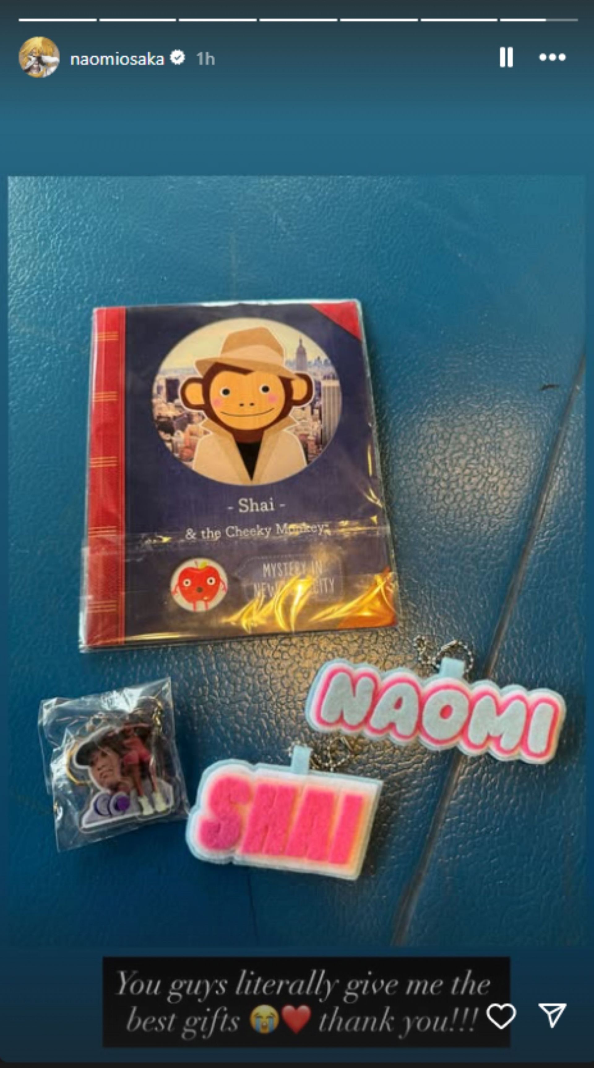 Osaka gushes over fan gifts at the US Open; Instagram - @naomiosaka