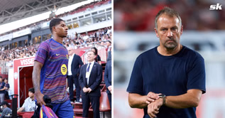 “We wanted to see how he adapted to the position” - Hansi Flick explains why Barcelona tried different role with Marcus Rashford in pre-season win