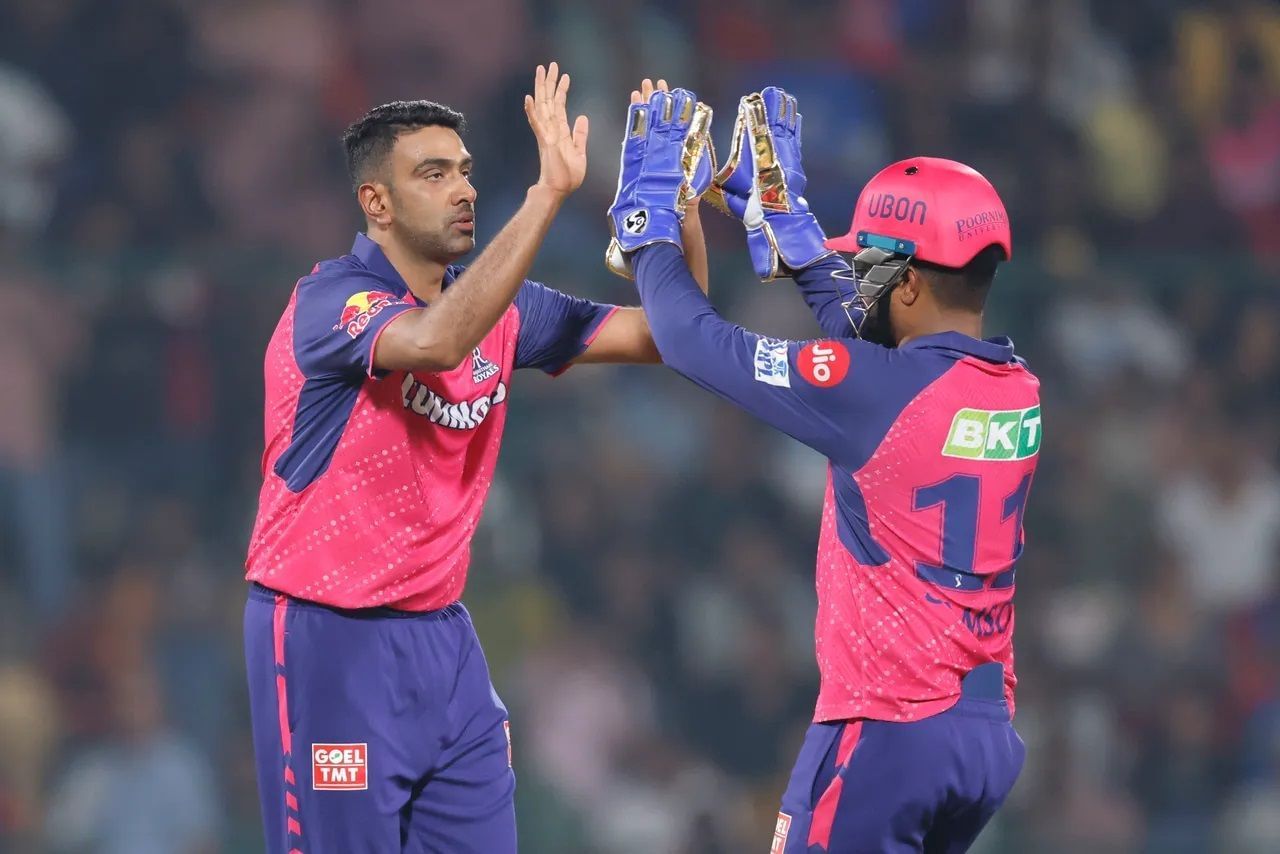 Ravichandran Ashwin (left) was released by RR before the IPL 2025 auction. [P/C: Getty]