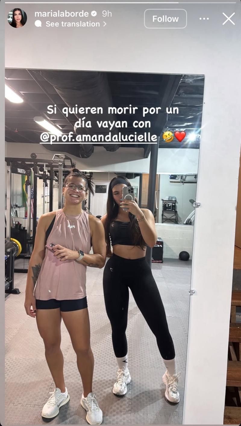 Maria Laborde, the wife of Miami Marlins slugger Jorge Soler, shared an image on her social media platform.(Via Instagram)