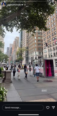 Sophia's Instagram story