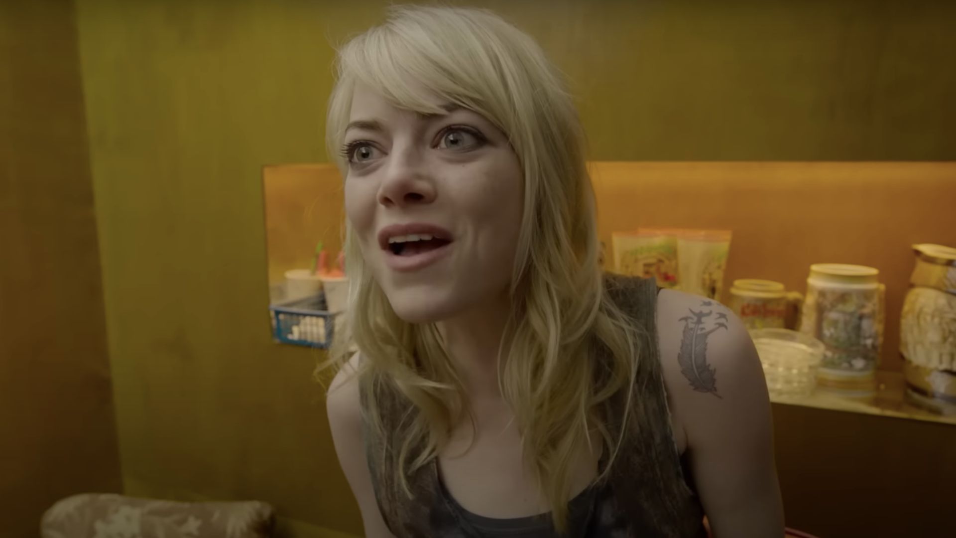 Emma plays Keaton&#039;s daughter (Image via YouTube/ SearchlightPictures)