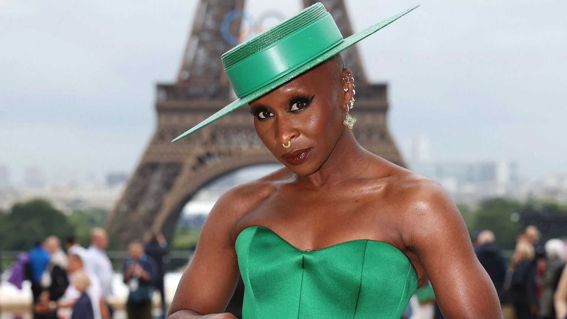 Cynthia Erivo attends the red carpet ahead of the opening ceremony of the Olympic Games Paris 2024 (Image via Getty)