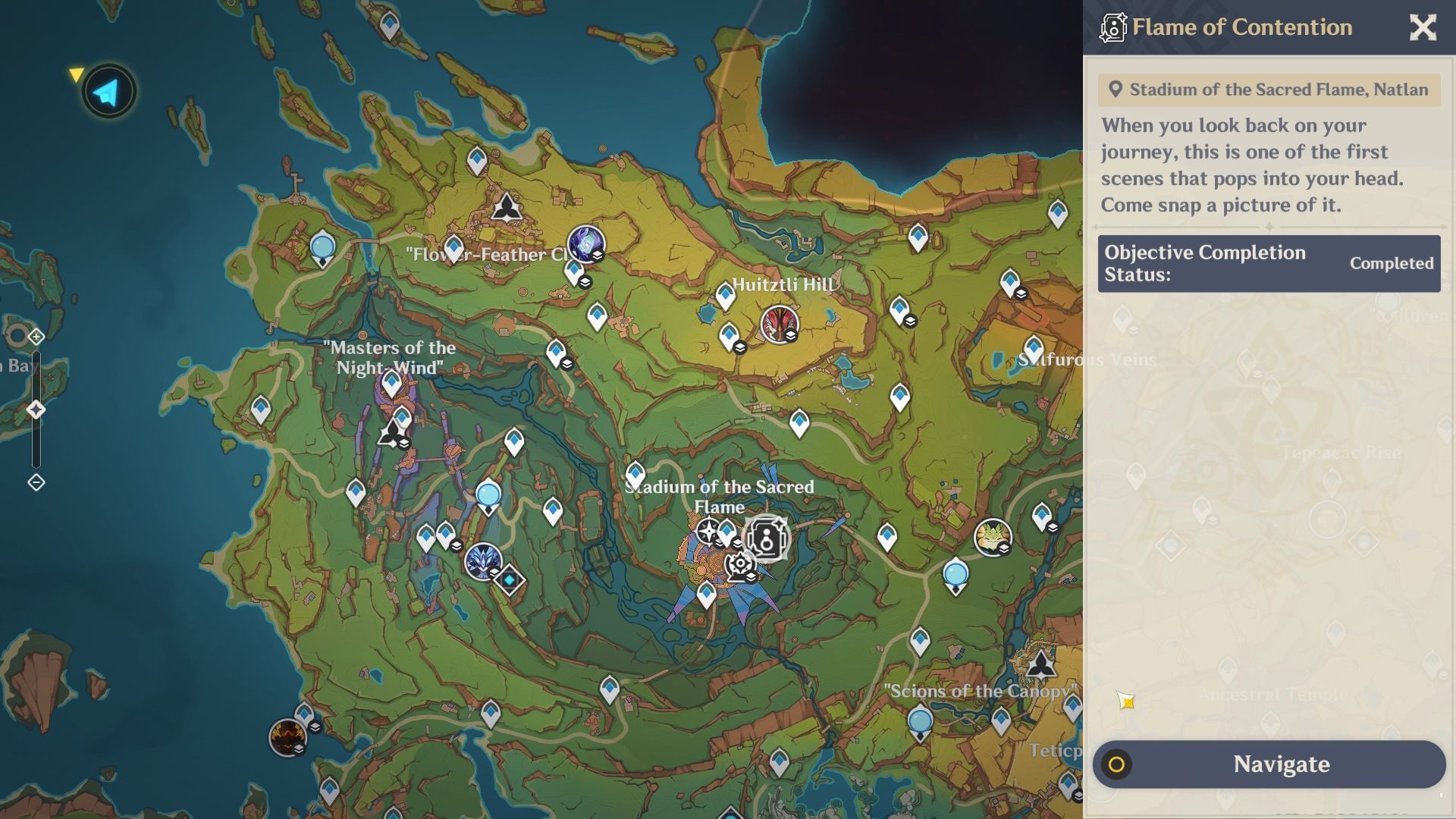 Flame of Contention location (Image via HoYoverse)