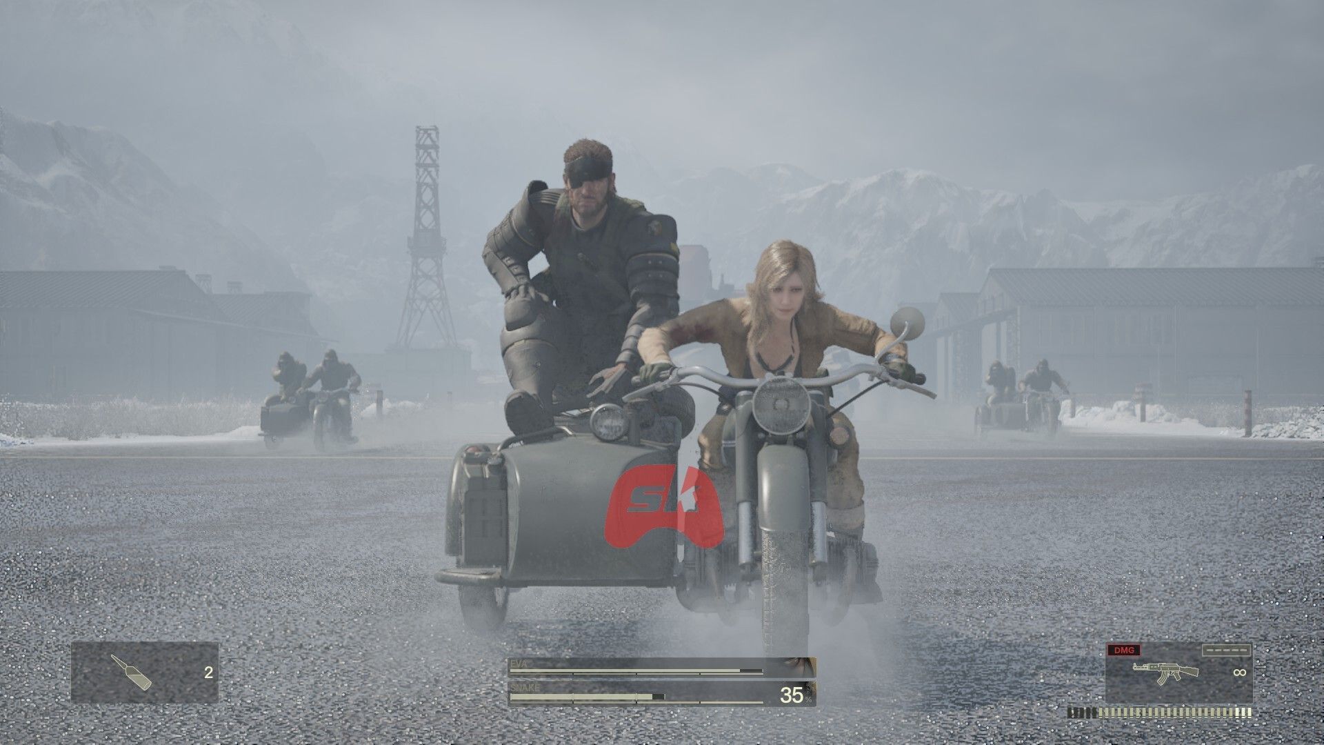 Eva and Snake on chase (Image via Sportskeeda Gaming / KONAMI)