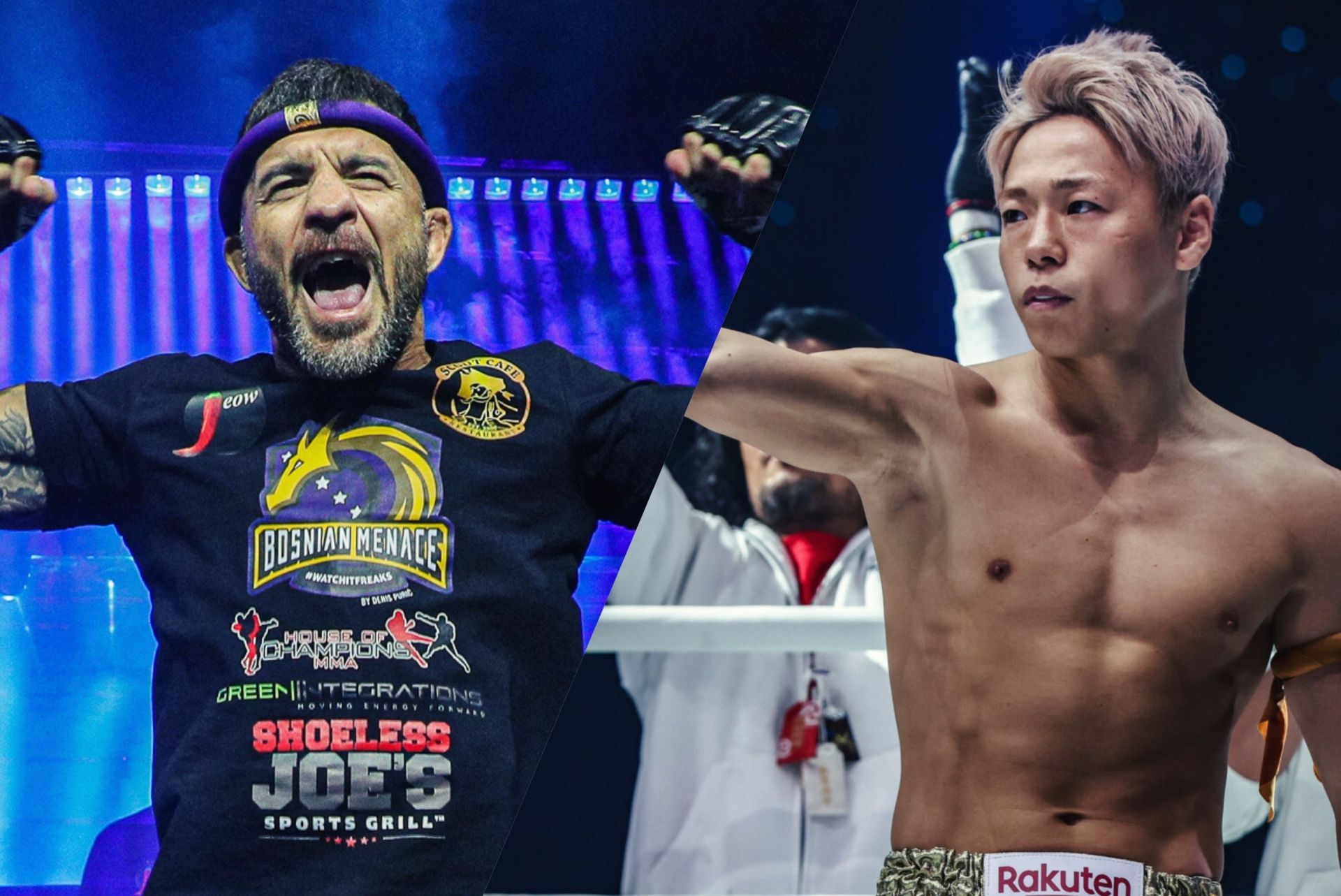 (From left) Denis Puric and Takeru Segawa. [Images from ONE Championship]