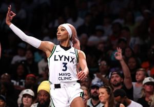 DiJonai Carrington relates to Tyrese Haliburton's Olympics "group project" analogy as Lynx clinch playoff berth