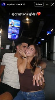 IN PIC: Duke commit Cayden Boozer shares adorable snap with GF on National Girlfriend Day - Image source: Instagram/caydenboozer