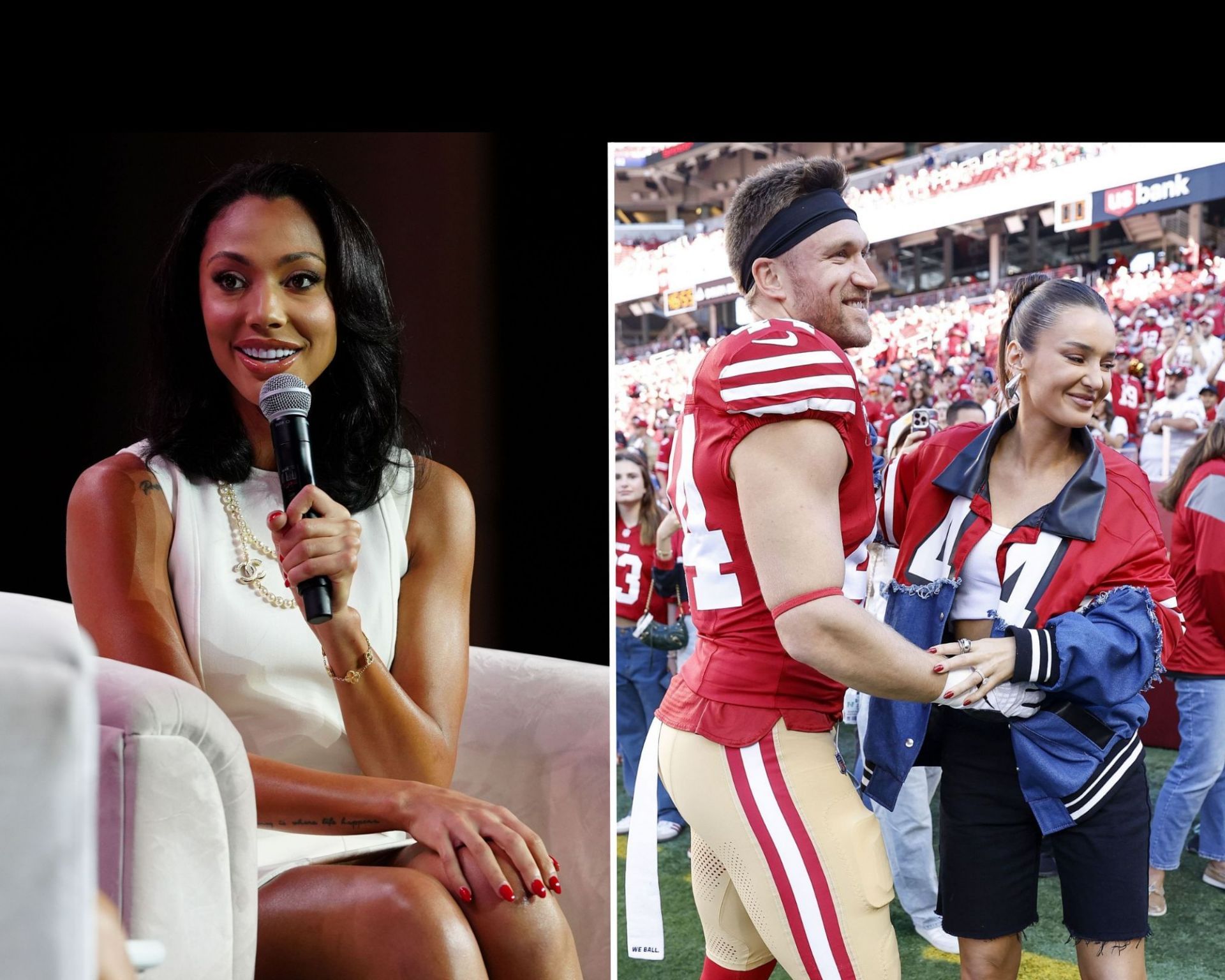 Kyle Juszczyk and his wife can&rsquo;t contain their excitement as they tap Kysre Gondrezick to headline groundbreaking WNBA collab (Image sources: Getty)