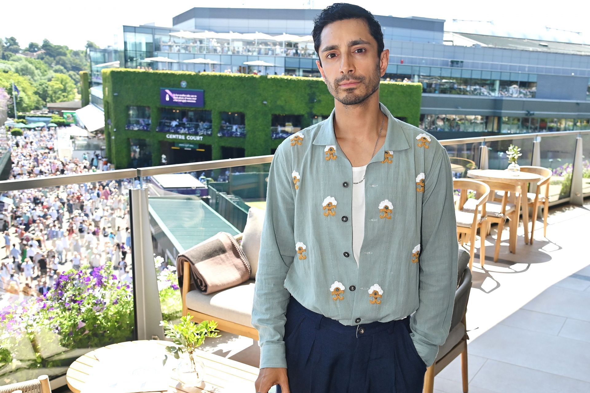 Riz Ahmed at Range Rover Hosts Lunch At Wimbledon With Celebrity Guests (Image Via Getty)