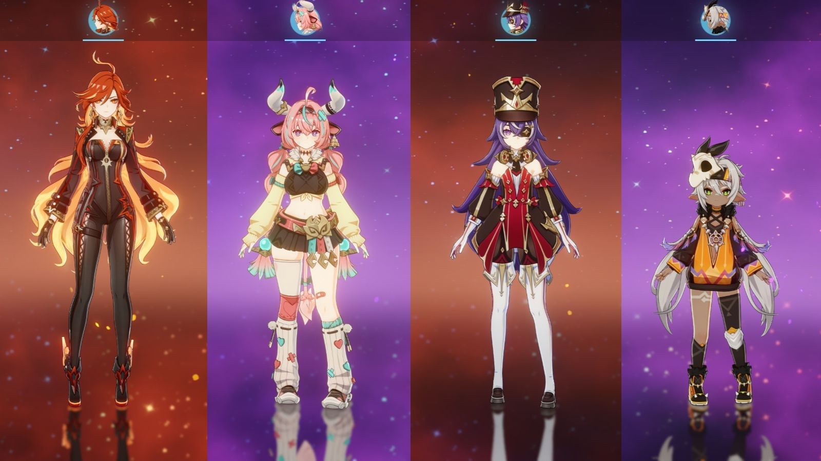 Mavuika, Varesa, Chevreuse, Iansan team (Image via HoYoverse)