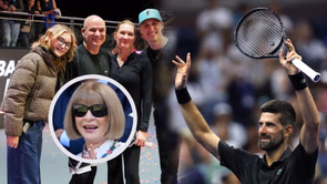 Andre Agassi and Steffi Graf's daughter Jaz delights in meeting fashion icon Anna Wintour at US Open after attending Novak Djokovic's win