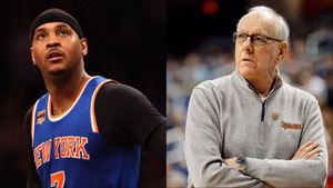 "He made the team better": Jim Boeheim makes feelings clear on Carmelo Anthony getting critiqued by George Karl, Phil Jackson (Exclusive)