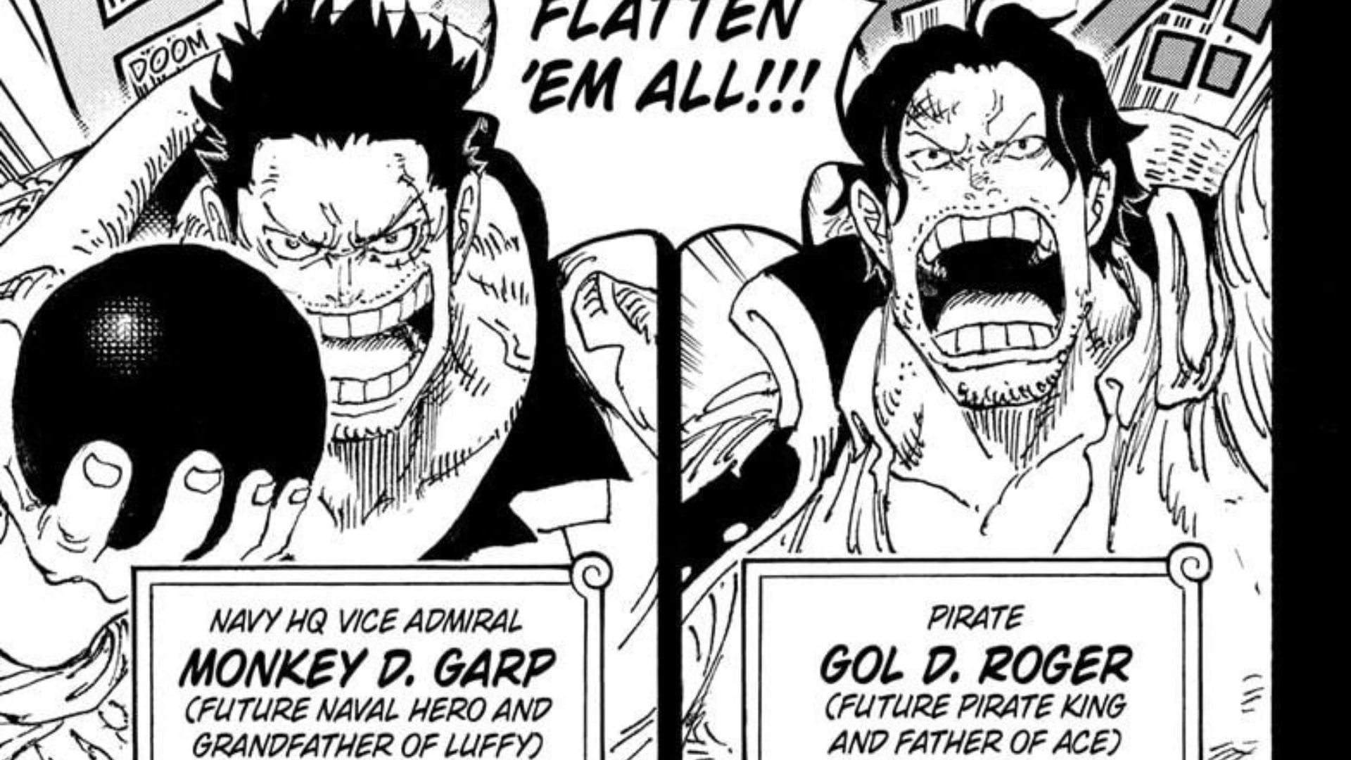 Garp vs Roger as seen in the manga (Image via Shueisha)