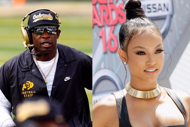 "Deion Sanders is old enough to be her dad": CFB fans react as Karrueche Tran confirms dating Coach Prime