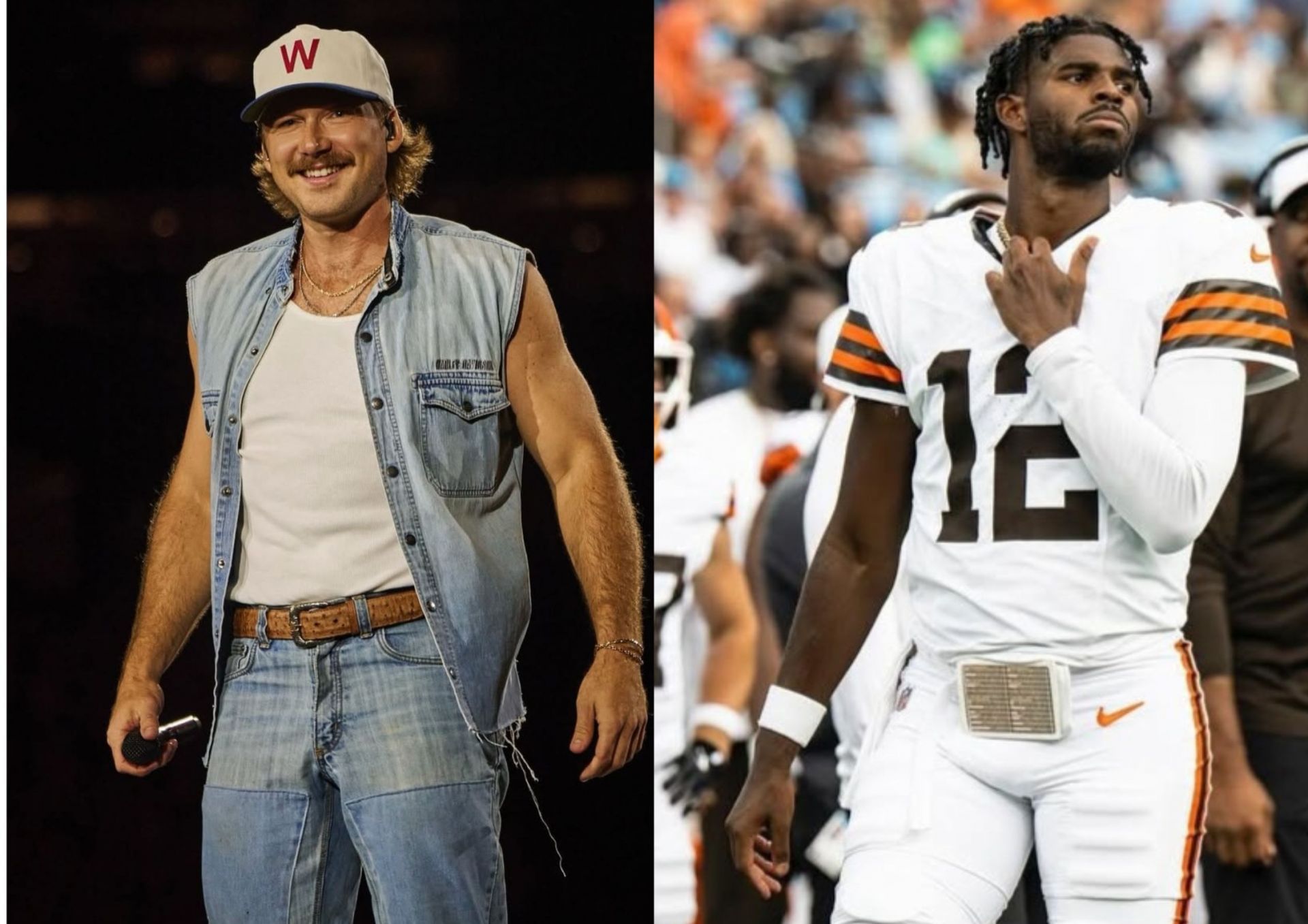 Picture Sources: Morgan wallen and Shedeur Sanders (Instagram)