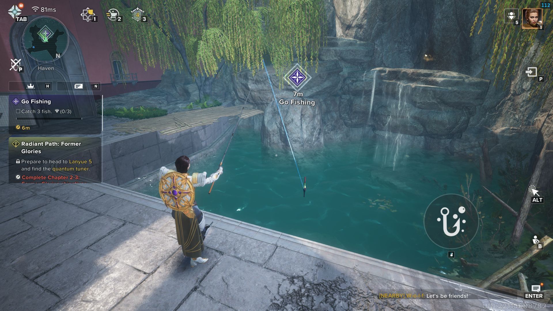 Fishing in Destiny: Rising (Image via NetEase) 