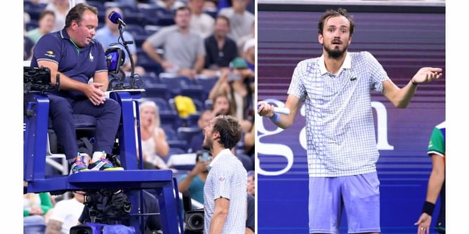 WATCH: Daniil Medvedev causes mayhem at US Open with furious outburst at chair umpire, incites major delay after getting crowd involved
