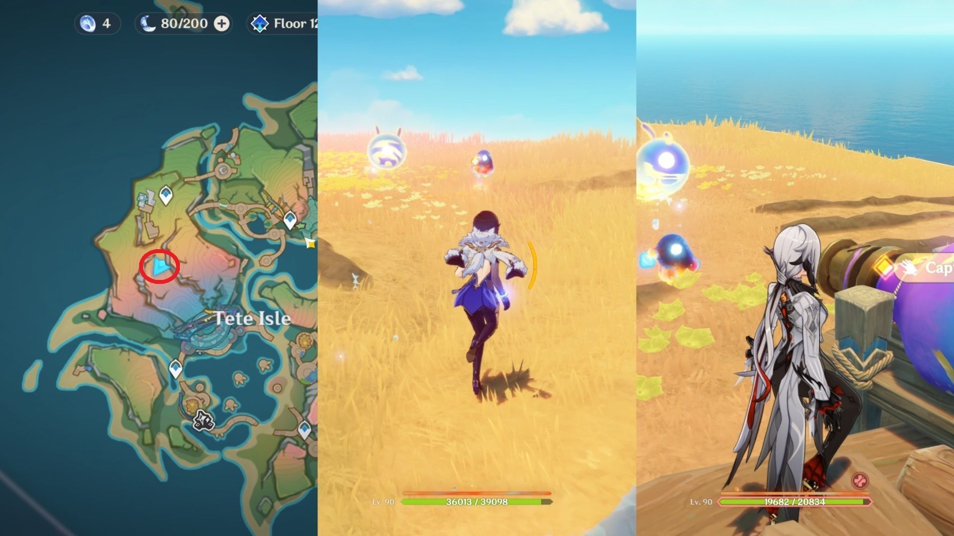 Capture the Monetoo using the device (Image via HoYoverse)